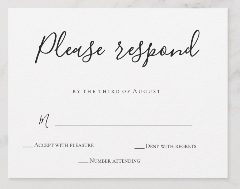 Wedding RSVP Examples Sample RSVPs You Can Use For Your Wedding Replied Blog
