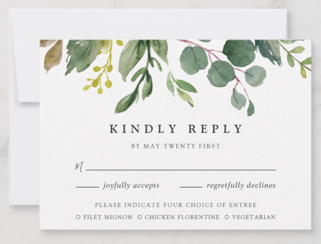 when should guests rsvp by for a wedding